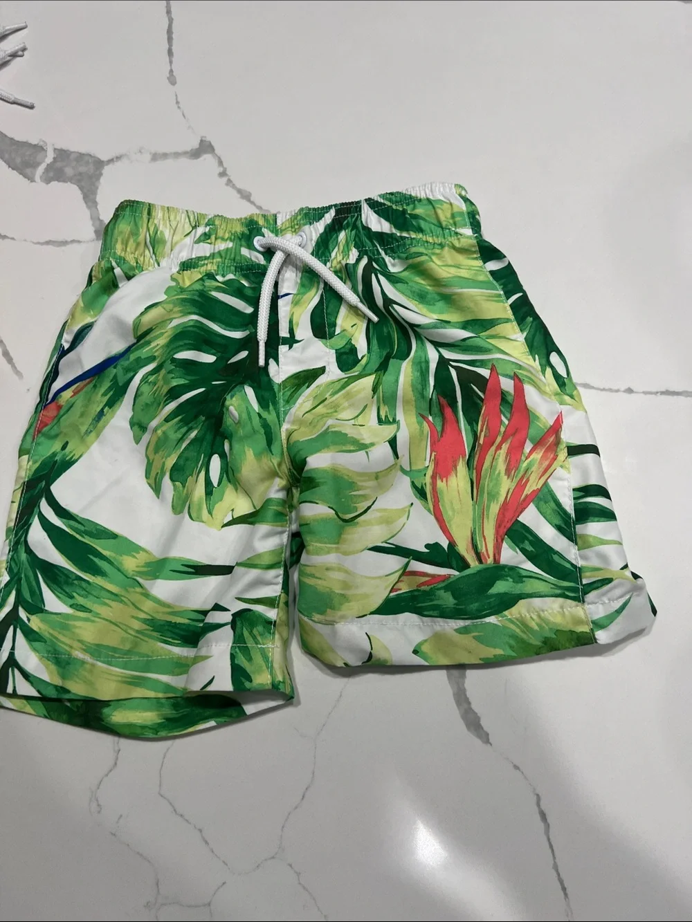 The Children's Place Kids Tropical Swim Shorts Trio - Blue, Peach & Green